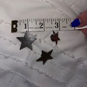 Silver Star Pins - set of 3